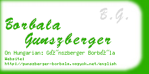 borbala gunszberger business card